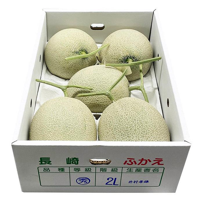 長崎県産 アールスメロン 秀品 2L〜4Lサイズ 4〜5玉入り (箱