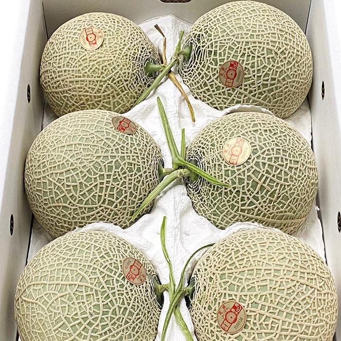 宮崎県産 (温室) 赤肉メロン A等級 L〜3Lサイズ 5〜6玉入(箱 宮崎県産 (温室) 赤肉メロン A等級 L〜3Lサイズ 5〜6玉入(箱