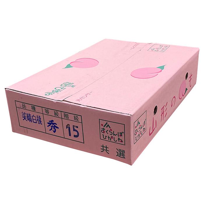 山形県産 桃 美晴白桃 （みはるはくとう） 秀品 15〜18玉入り （箱） 希少品種 硬い桃 : 生鮮卸売市場 - 通販 - Yahoo!ショッピング