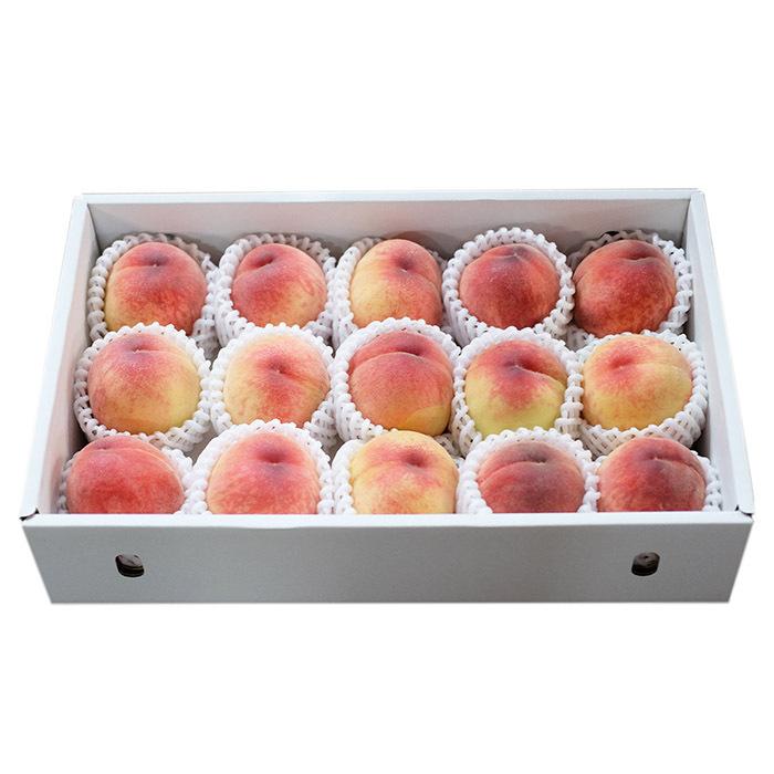 大阪府産 かねちか （包近） 桃 秀品 12〜15玉入り 約4kg （化粧箱