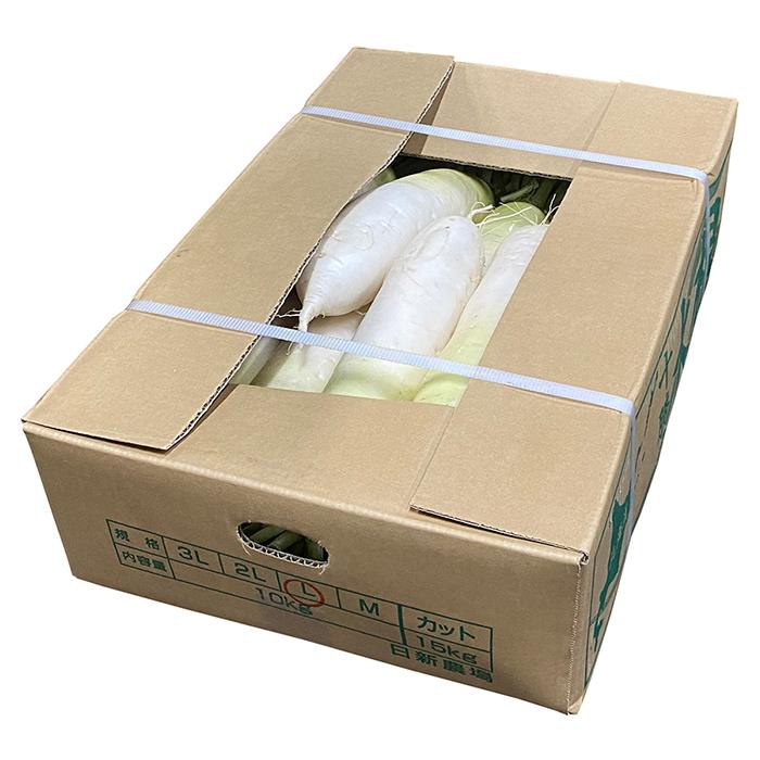 北海道産 大根（だいこん）A等級 L〜2Lサイズ 8〜10本入（約10kg