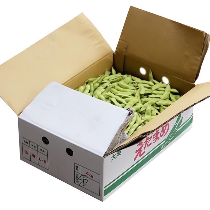 えだまめ 大阪府産 八尾えだまめ 秀品 Lサイズ 4kg （箱） 国産 枝豆