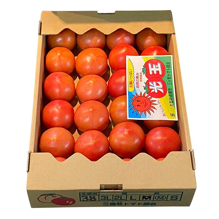 大阪府産 トマト 光玉（こうぎょく）Mサイズ 24〜28玉入り 約3.5kg