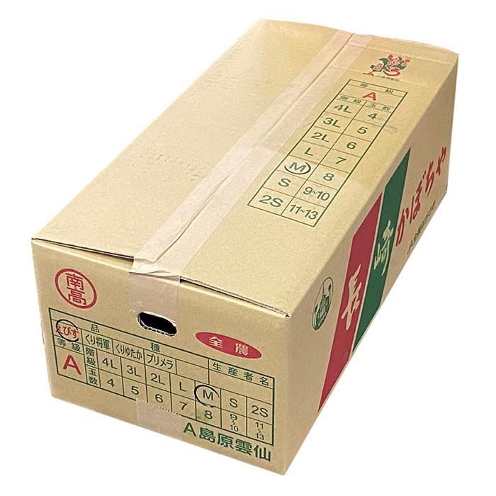 長崎県産 かぼちゃ A等級 M〜Lサイズ 7〜8玉入 10kg（1箱） : 生鮮卸売