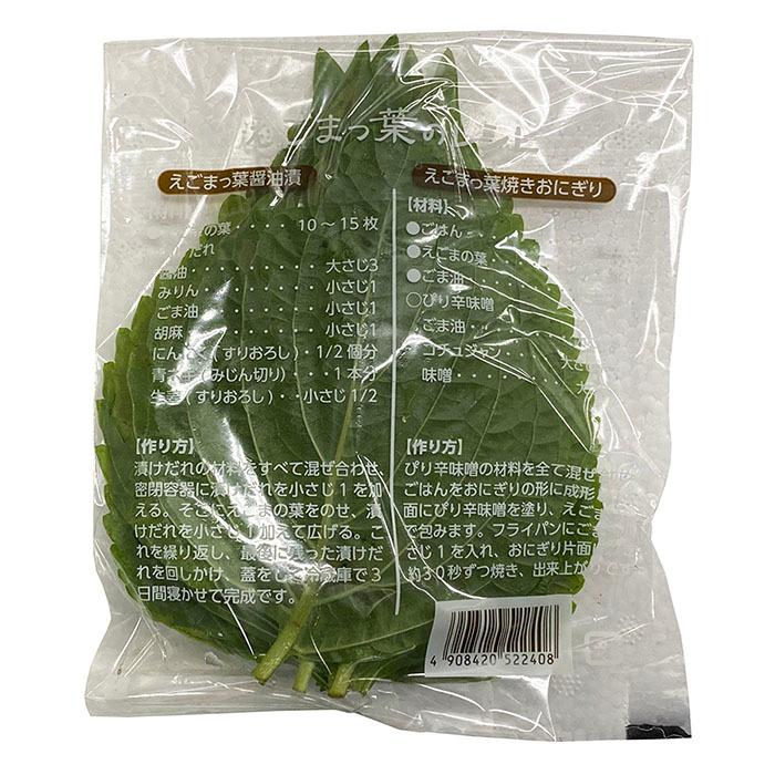 岐阜県産他 えごまっ葉 （えごまの葉） AL等級 10枚入り : 生鮮卸売