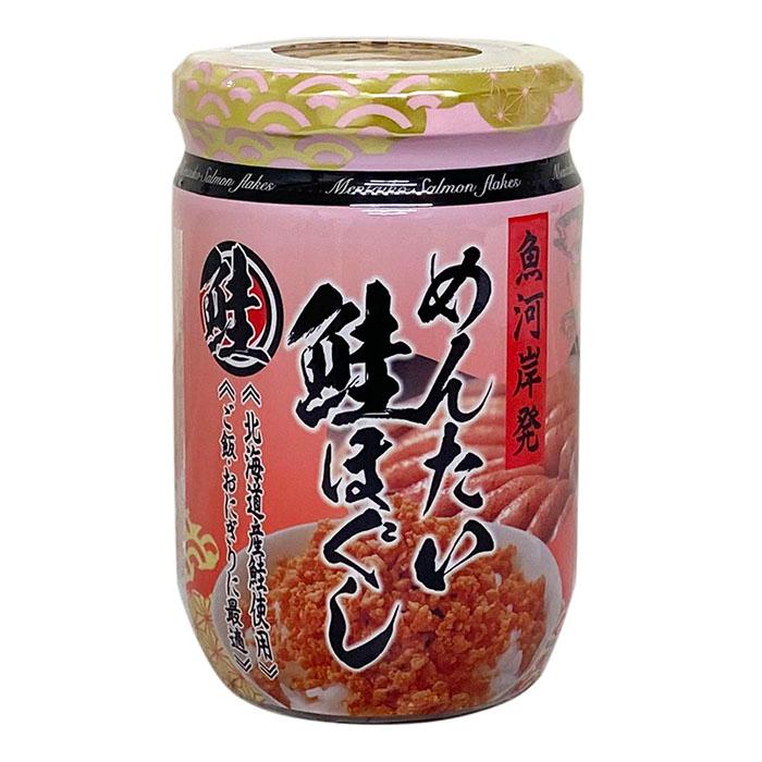 大人気！めんたい鮭ほぐし Amazon.co.jp: 魚河岸発 明太 鮭フレーク 140g 北海道 瓶 鮭 ほぐし