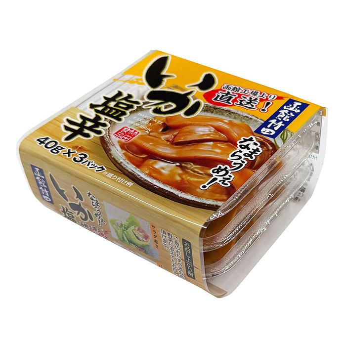 竹田食品 いか塩辛 40g×3連パック×6個入り （箱） セット : 生鮮卸売