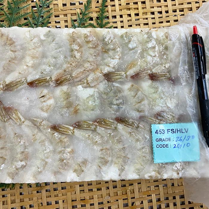 インド産殻付きエビサイズ16/20 北海道、沖縄、離島着払いになります 冷凍エビ （バナメイ海老） 無頭・殻つき 26-30サイズ （104〜120尾