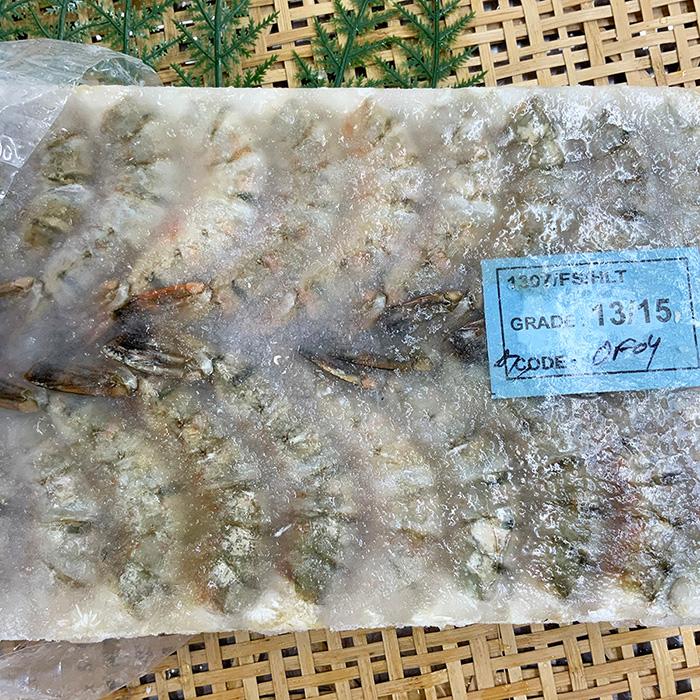 冷凍エビ （ブラックタイガー） 無頭・殻つき 13-15サイズ （52〜60尾
