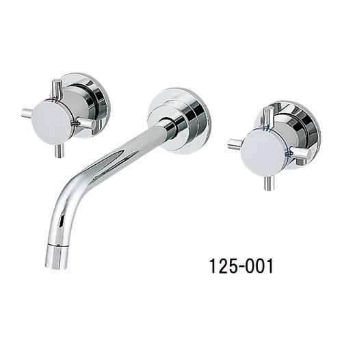 カクダイ 壁付2ハンドル混合栓 125-001 : プロマート Yahoo!店 - 通販 
