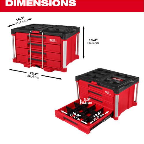 [ミルウォーキー 正規店] PACKOUT 引き出し収納 4段 48-22-8444 Milwaukee パックアウト｜promart｜02