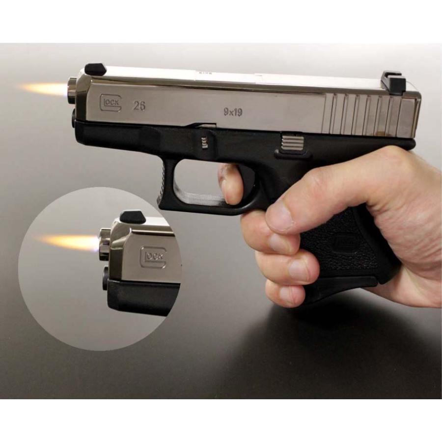 電子式ガスライター G26ターボライター 灰皿付き ガンメタ : PROME-NET