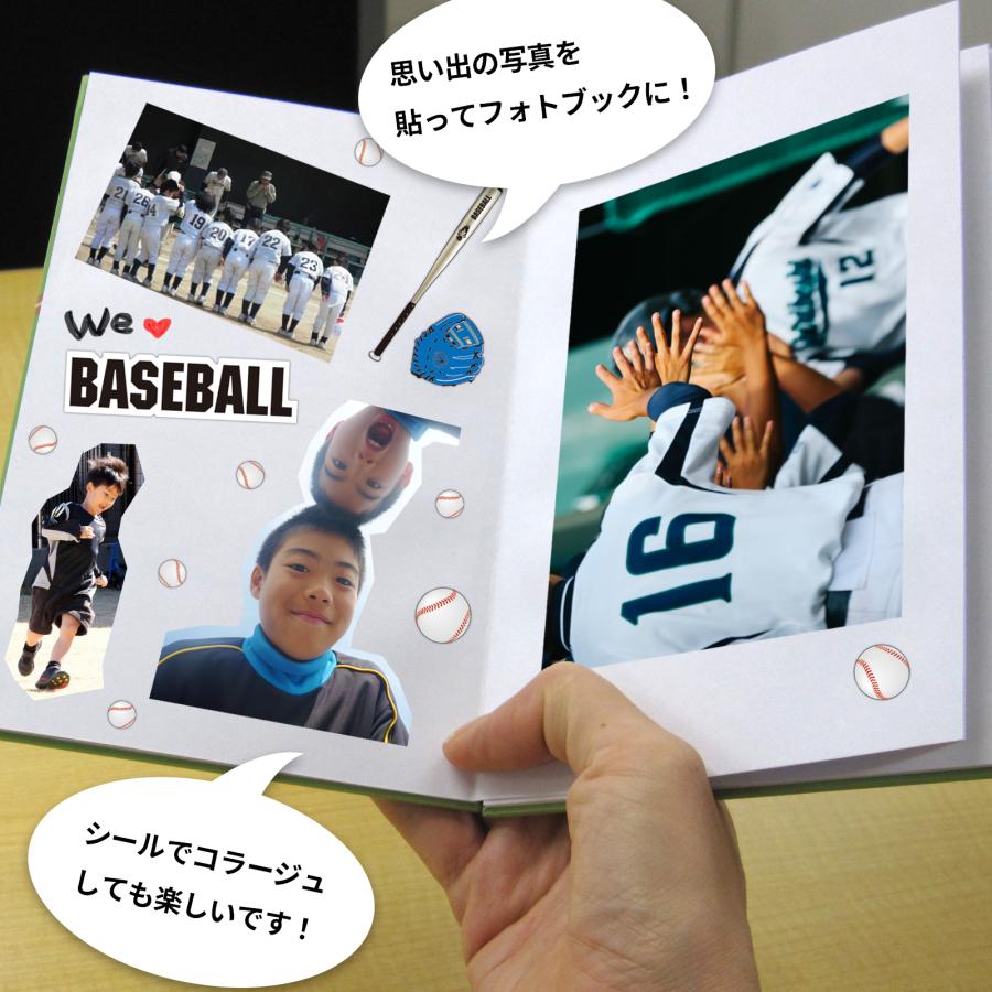 色紙帳 野球柄 4山 日本製 御朱印帳 卒団記念品 引退記念品 記念品