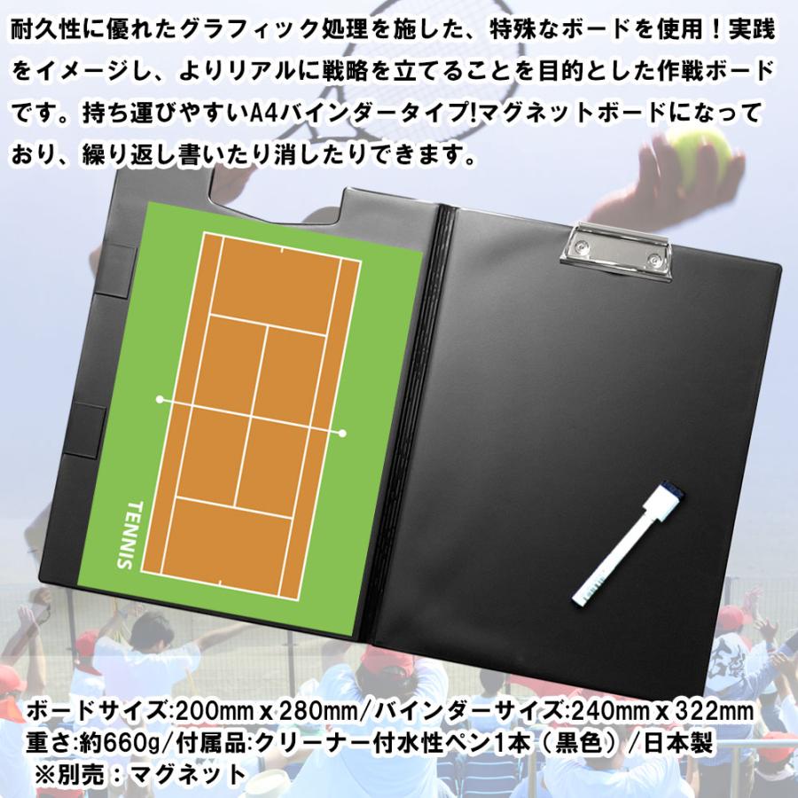 作戦ボード・テニス A4バインダーカラーコート仕様 作戦盤 コーチング