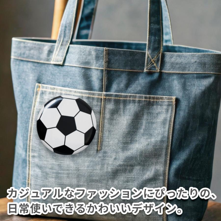 缶バッジ Φ56mm 2個セット サッカーボール柄 : プロモショップ - 通販 