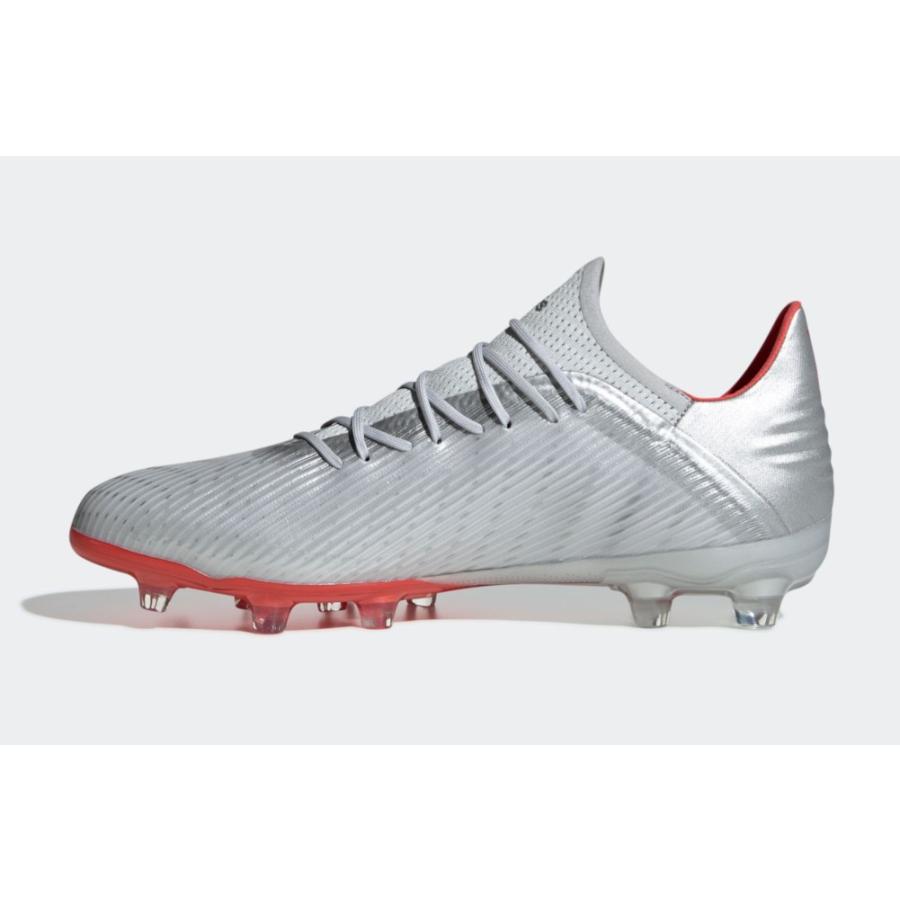 アディダス　エックス 19.2 HG/AG シルバー×レッド adidas（アディダス） サッカースパイク エックス 19.2-ジャパン HG/AG