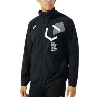 RLX ブラック パフォーマンス ストレッチ インターロック ジャケット S ASICS（アシックス） LIMOストレッチクロスジャケット （001