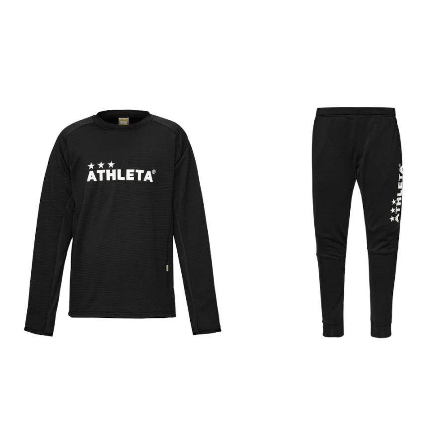 ATHLETA（アスレタ） グリッド起毛TRシャツ＆パンツ(上下セット） BLK