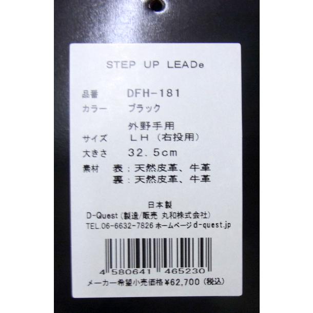 型付け加工済み】D-Quest（ディークエスト） 硬式グラブ STEP UP LEADe
