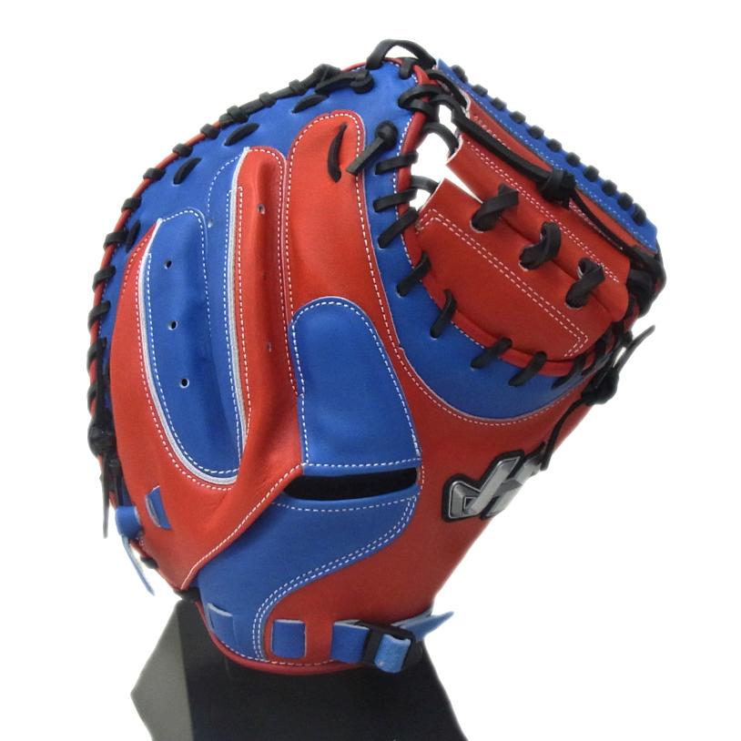 ハタケヤマ一般軟式キャッチャーミット ネイビー/レッド