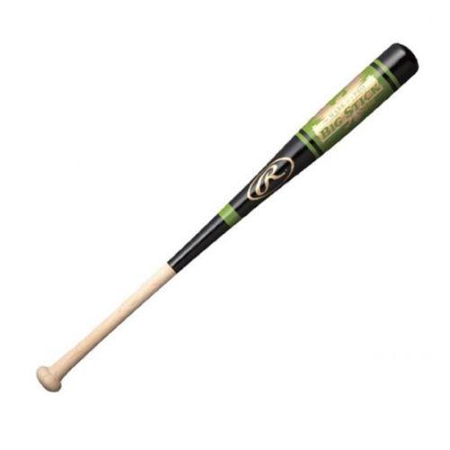 Rawlings(ローリングス)　一般トレーニング用木製バット[実打可能]　BIG STICK　（B/GRN）ブラック/グリーン　85cm/平均110｜pronakaspo