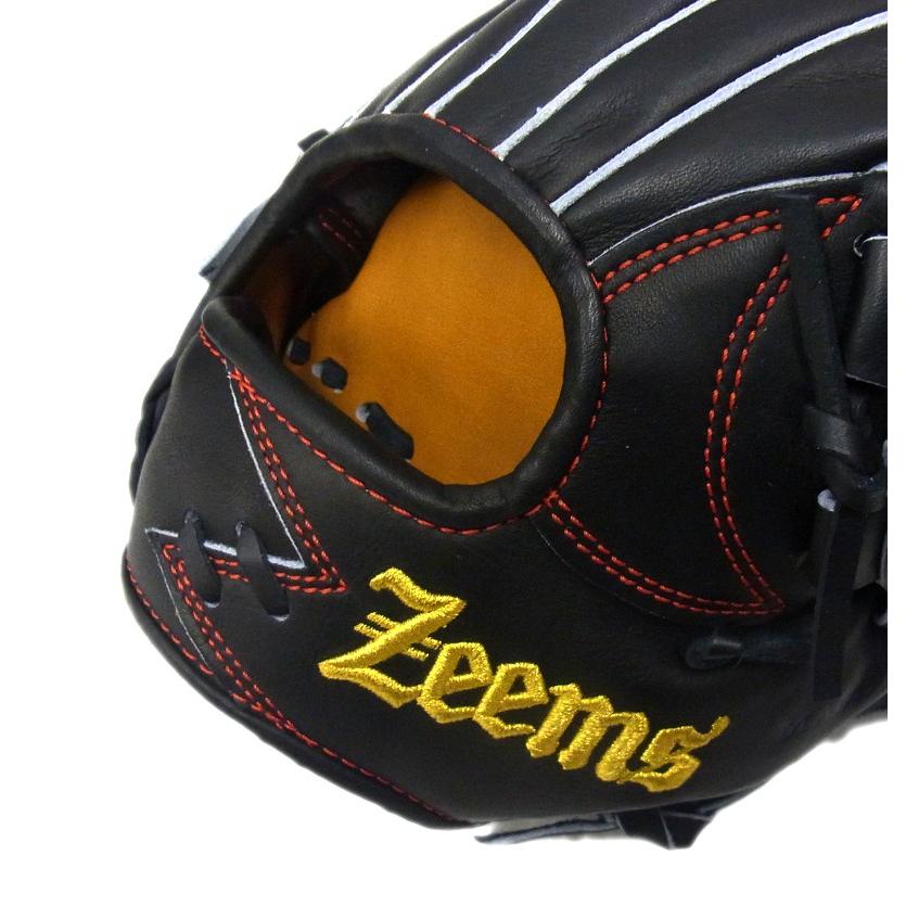 【限定商品】【湯もみ加工済み】 Zeems(ジームス)　一般硬式グラブ 三方親シリーズ  内野手用（大）　右投げ用　ブラック　SV-514DB｜pronakaspo｜05