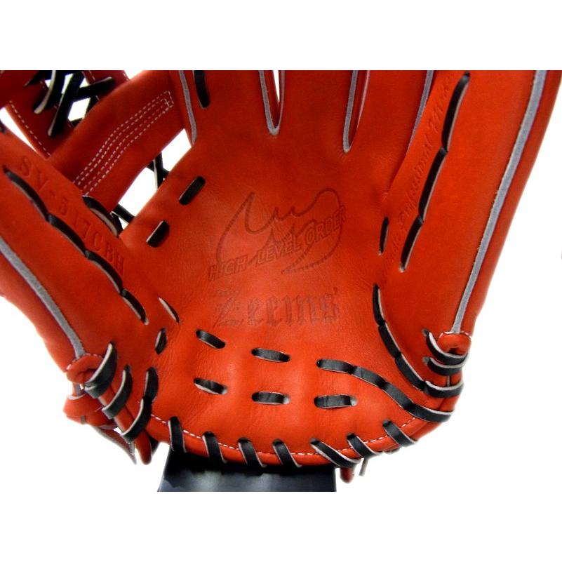 早い者勝ち訳あり！ 【限定商品】【湯もみ加工済み】 Zeems(ジームス)　一般硬式グラブ　三方親シリーズ　 内野手用（中） 右投げ用　Rオレンジ [ZEEMSロゴ]　SV-517CBH 【2845740042】(16555円)