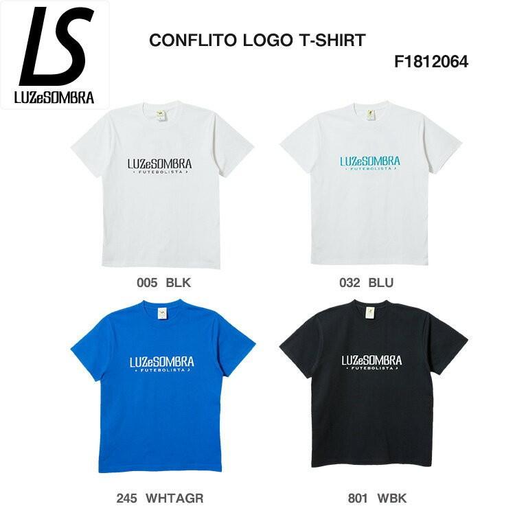 LUZeSOMBRA/ルースイソンブラ CONFLITO LOGO T-SHIRT コンフリートロゴTシャツ F1812064 005BLK、032BLU、245WHTAGR、801WBK｜pronet-sports