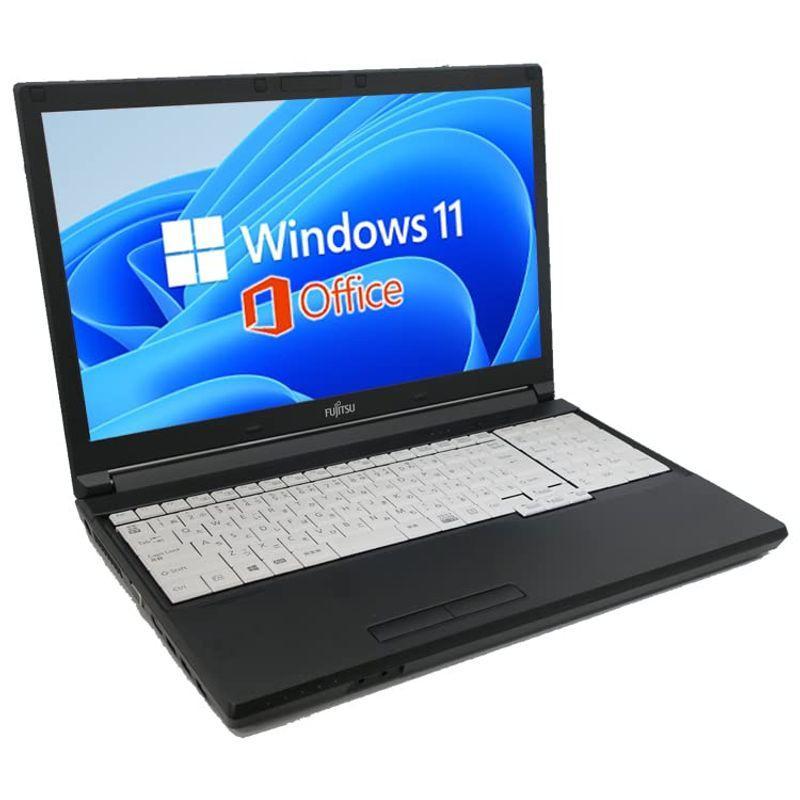 Microsoft オフィス2021付き, 中古パソコン Windows11 中古PC [富士通Lifebook A747] 新品SSD 256GB メモリ8GB Core i5-7300U 15.6型 DVD-RW WIFI｜pronet｜02