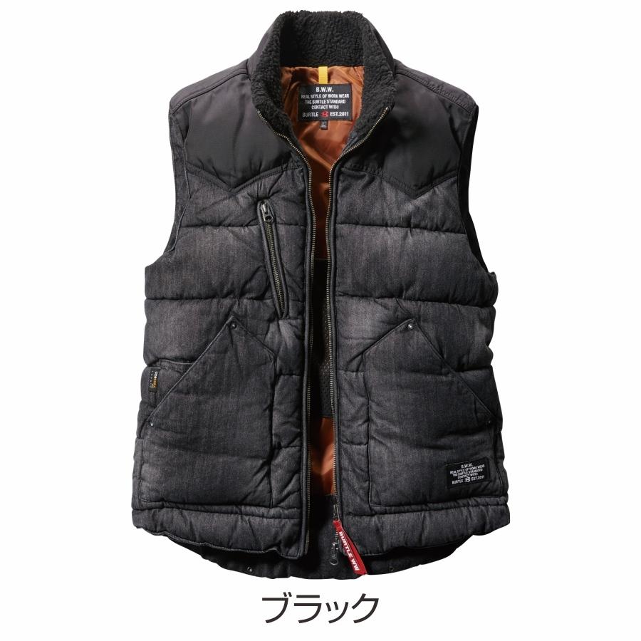 BURTLE バートル サーモクラフト対応 デニム防寒ベスト 5004 単品 電熱
