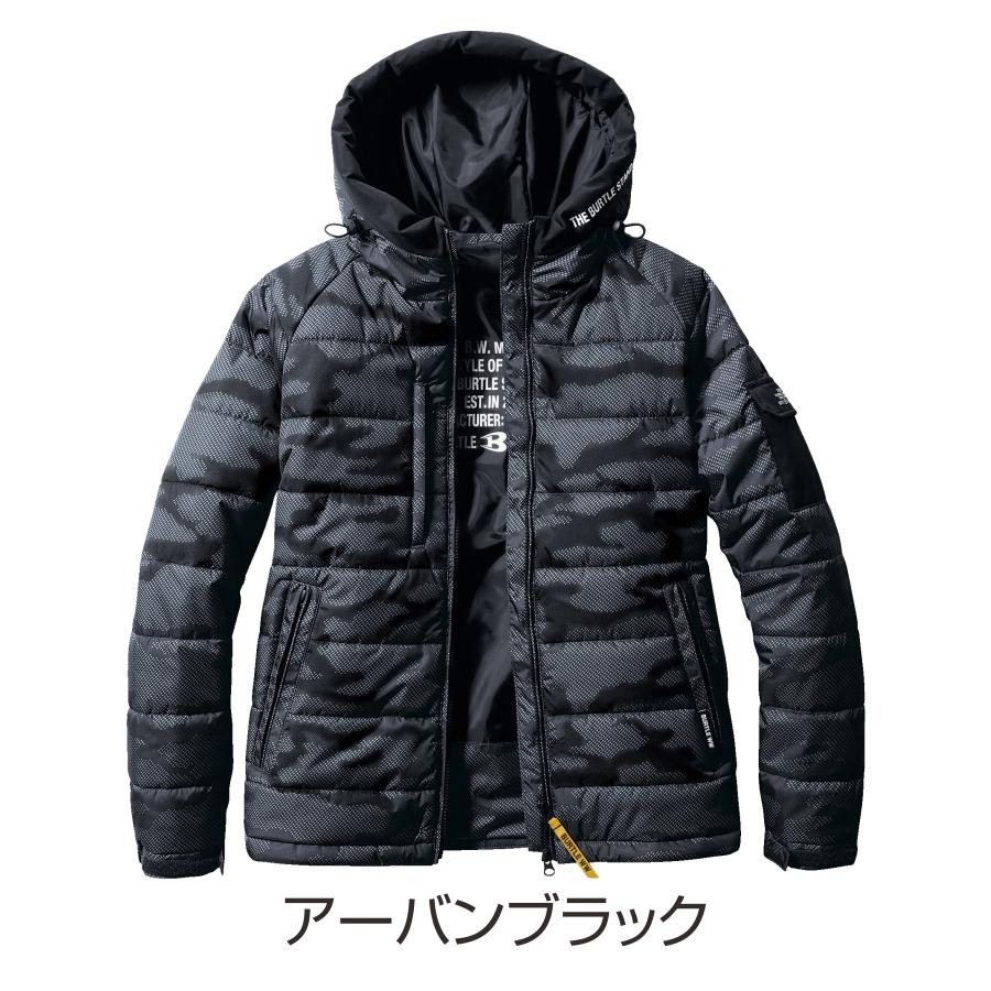 【開封・未使用】BURTLE 5030 防寒フーディジャケット ブラック XL BURTLE バートル 防寒フーディージャケット 5030 メンズ 防風 撥