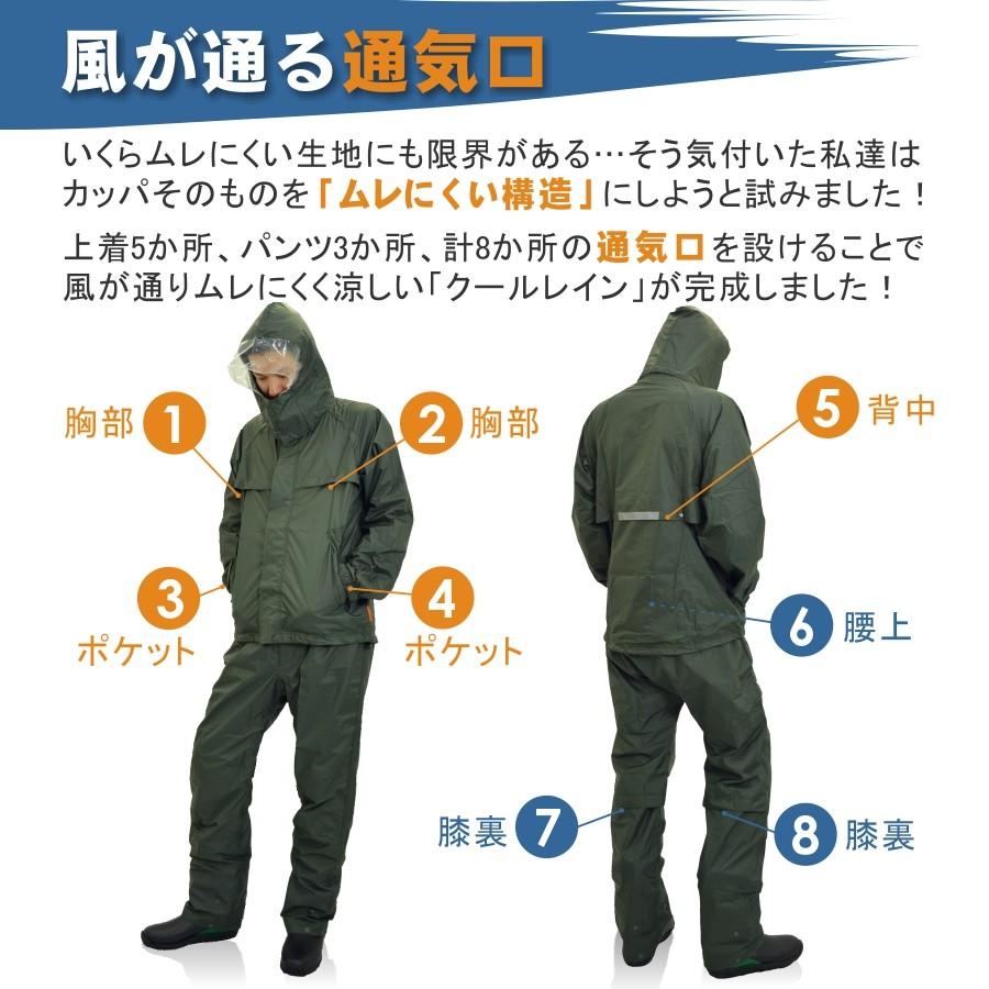 6L プロノ 透湿防水クールレインスーツ上下組（レインウェア） Prono-1