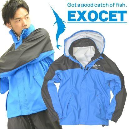 ストレッチ防水フード付きレインウェア上下セット 上下別売 4L-5L エグゾゼ ウレタンストレッチレインジャケット F
