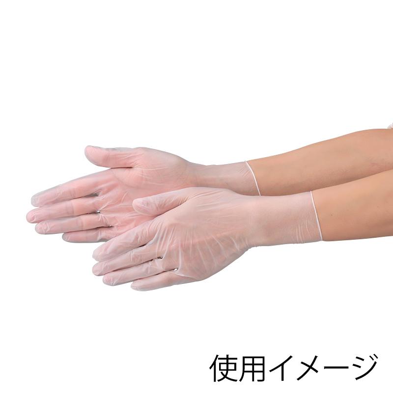 エブノ PVC手袋 エブケア プラテ40 No.1032 半透明 パウダーフリー S