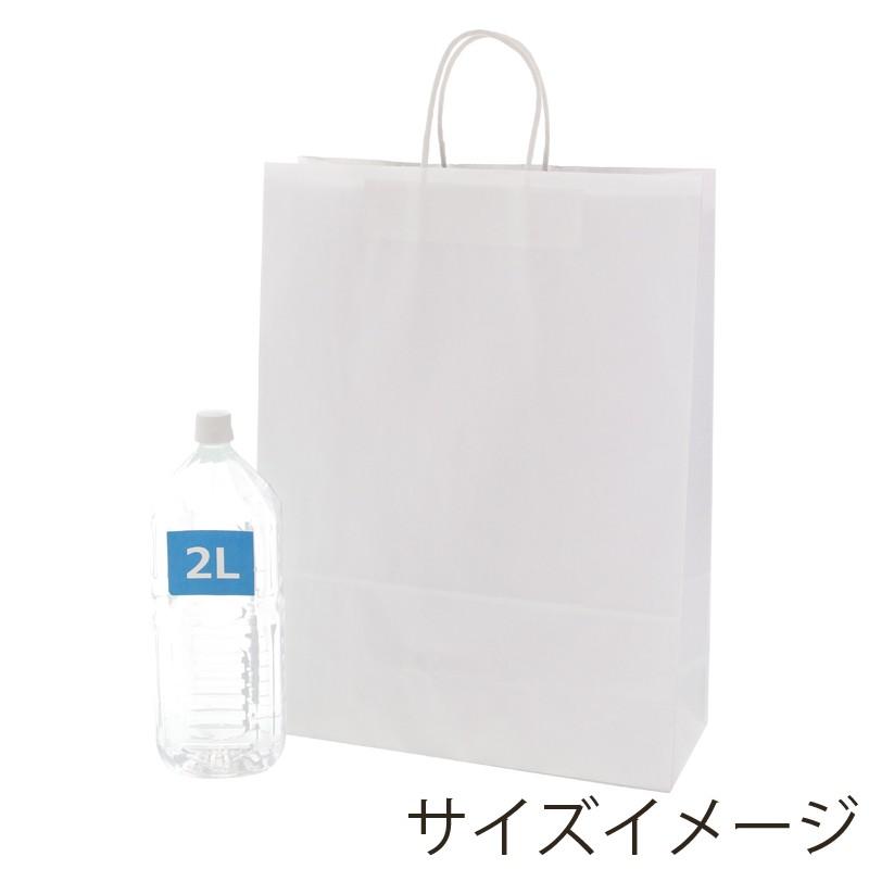 紙袋 手提げ袋 丸手紐 晒白無地 50枚入 サイズ 幅380×マチ150×高500mm (カスタムB)  シモジマ HEIKO｜propack-kappa1｜05