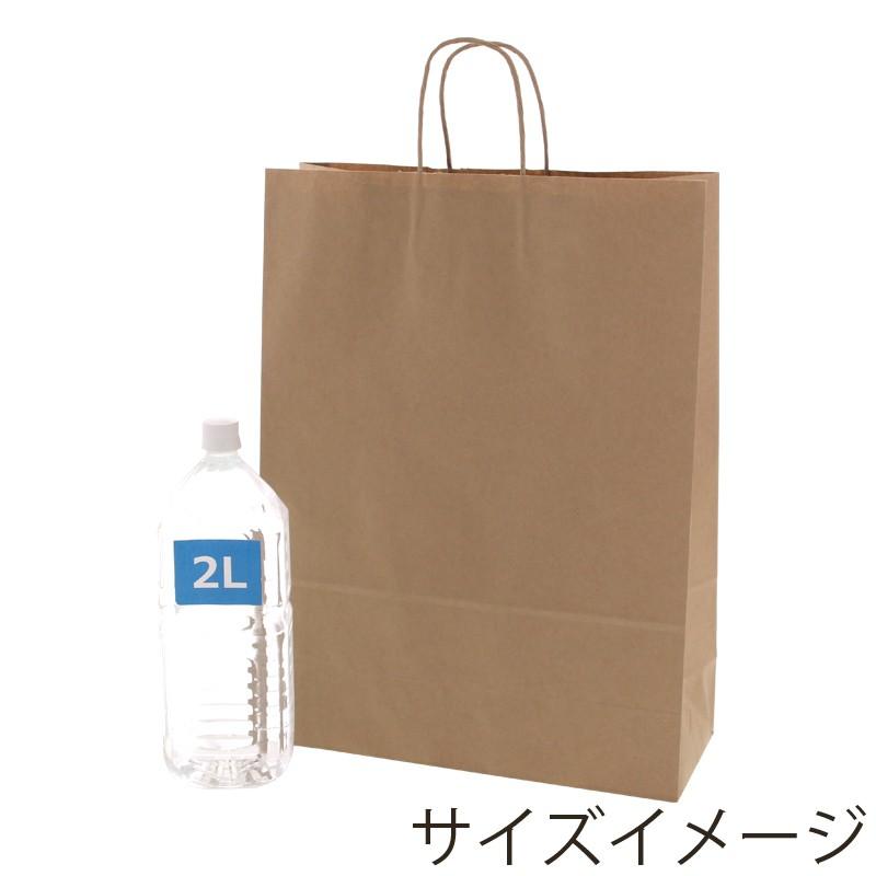 紙袋 手提げ袋 丸手紐 未晒無地 50枚入 サイズ 幅380×マチ150×高500mm (カスタムB)  シモジマ HEIKO｜propack-kappa1｜05