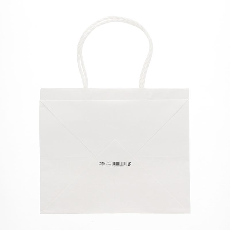シモジマ HEIKO 紙袋 手提げ紙袋 Pスムースバッグ 25-19 白無地 幅250