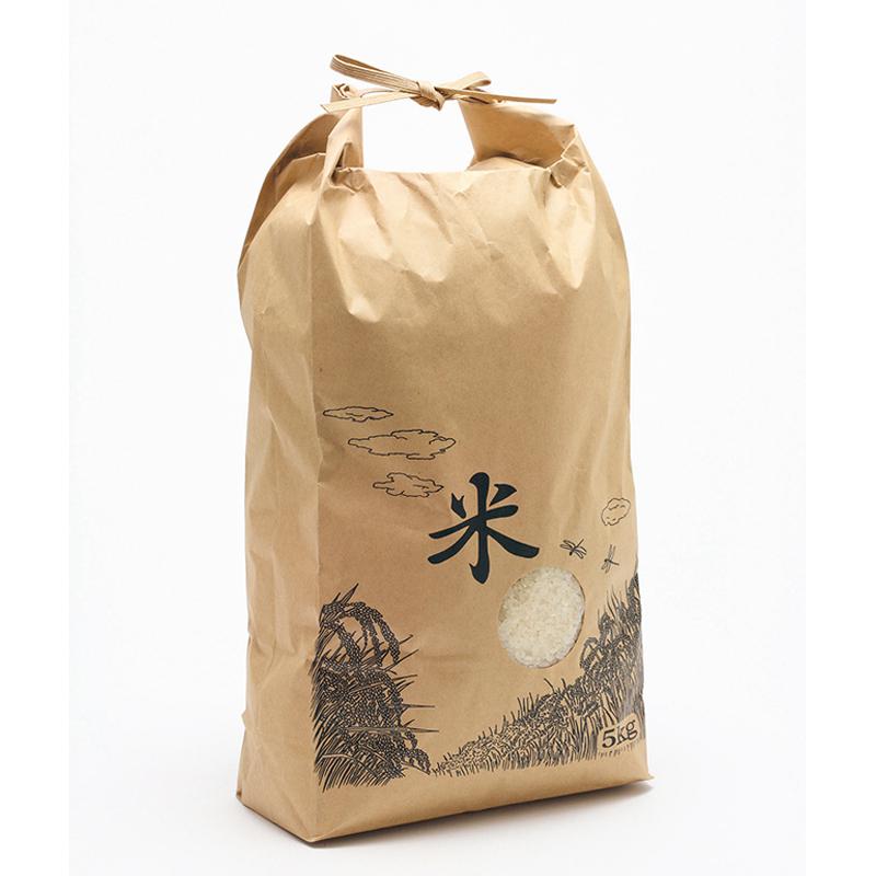 紙袋 角底袋 米袋 窓付き バンド付き WB5KG スタンダード 幅190