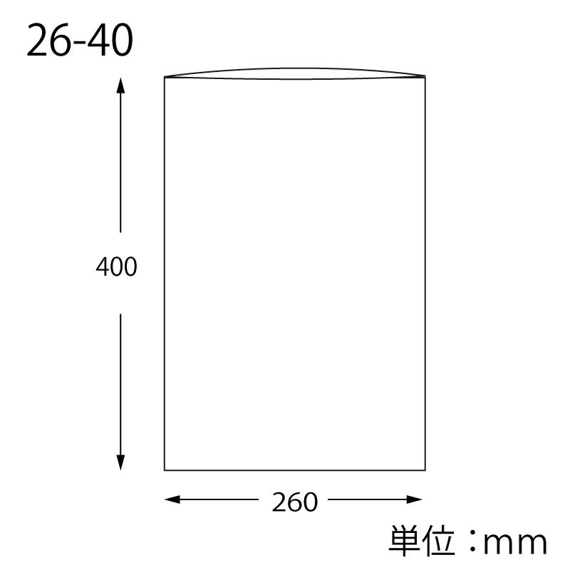 OPP袋 透明袋 A4フラットファイルサイズ テープなし 100枚入 クリスタルパック 厚0.03×幅260×高400mm シモジマ HEIKO S 26-40｜propack-kappa1｜02