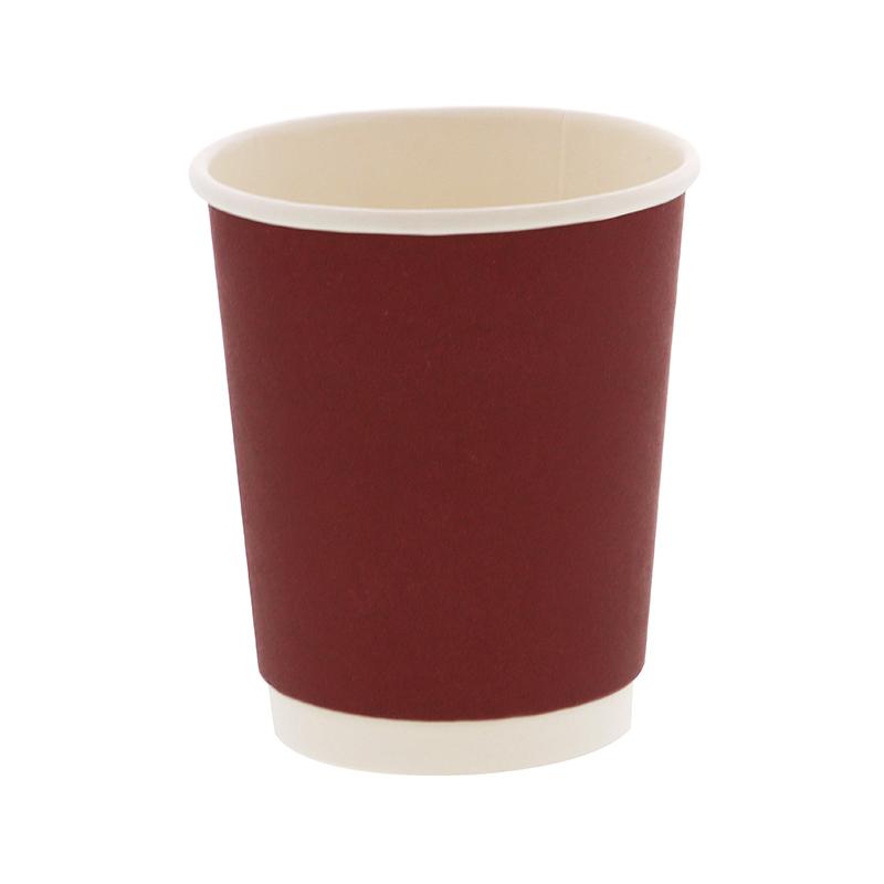 シモジマ 紙コップ 二重断熱カップ 8オンス(240ml) 口径80mm 25個