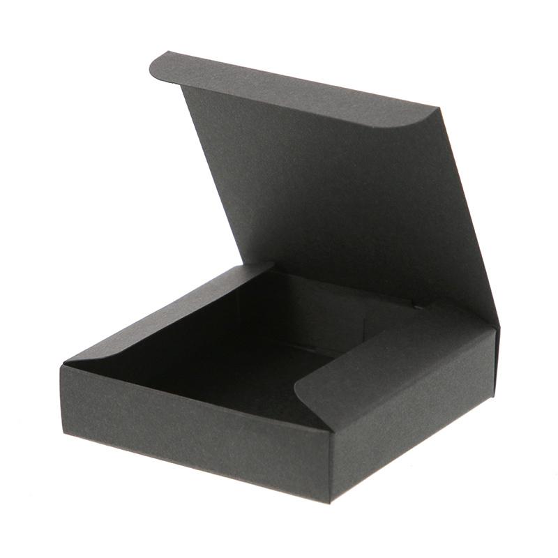 ミニ ギフト ボックス 10枚 プチボックス 75×75 ブラック 組み立て式 小さい｜propack-kappa1