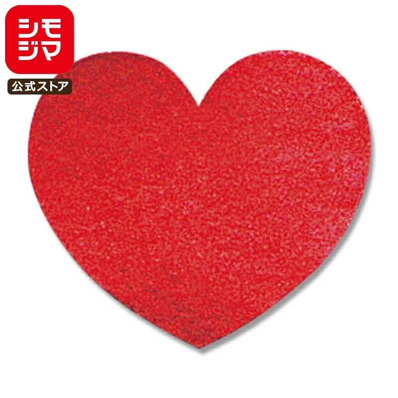 ハート型 シール 18片 タックラベル 23×26mm No.317 赤 シモジマ HEIKO