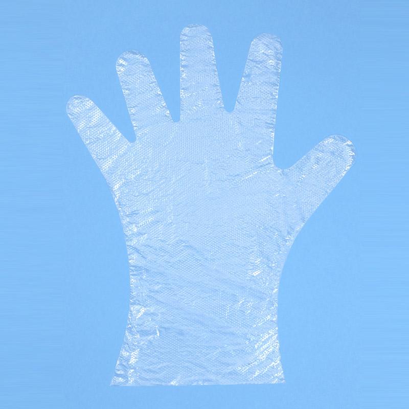 使い捨て手袋 ポリエチレン手袋 100枚 型押エンボス Mサイズ 2016 クリア 川西工業｜propack-kappa1｜02