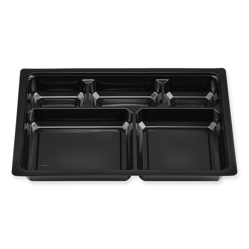 使い捨て仕出し容器80-80紫流/中仕切黒セット50枚