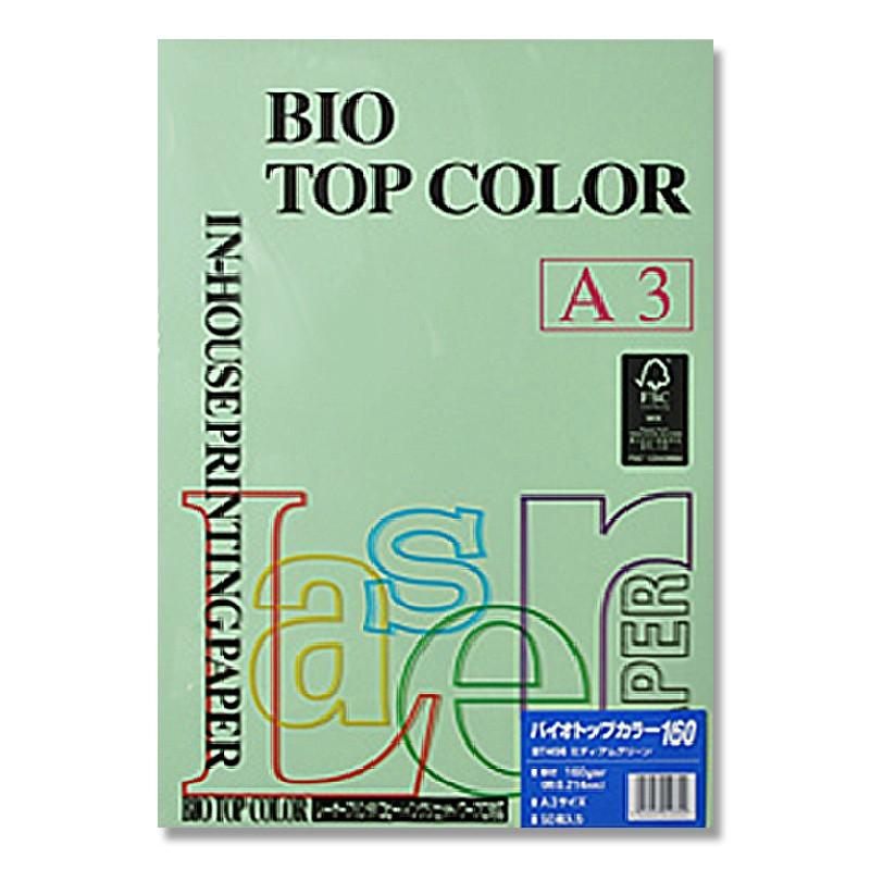 カラープリンタ用紙 バイオトップカラー Bt456 A3 ミディアムグリーン 50枚 シモジマ Paypayモール店 通販 Paypayモール