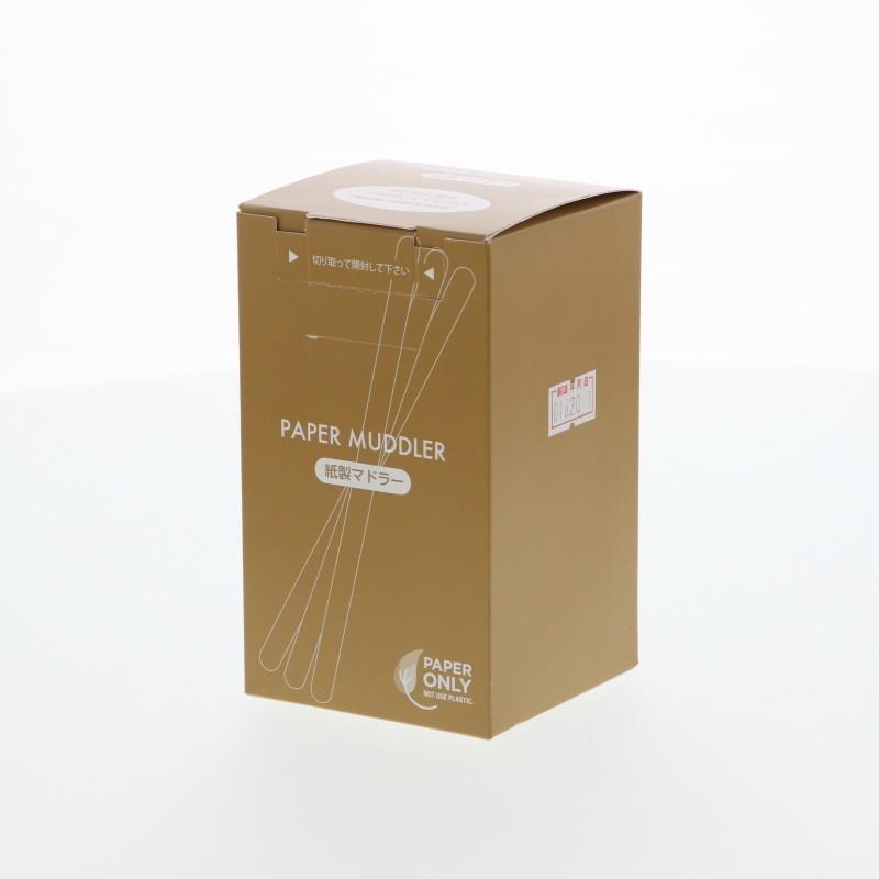 マドラー 400本 バラ(個包装なし) 紙製カトラリー エコマドラー 12cm 小箱入 12-F アオトプラス｜propack-kappa1