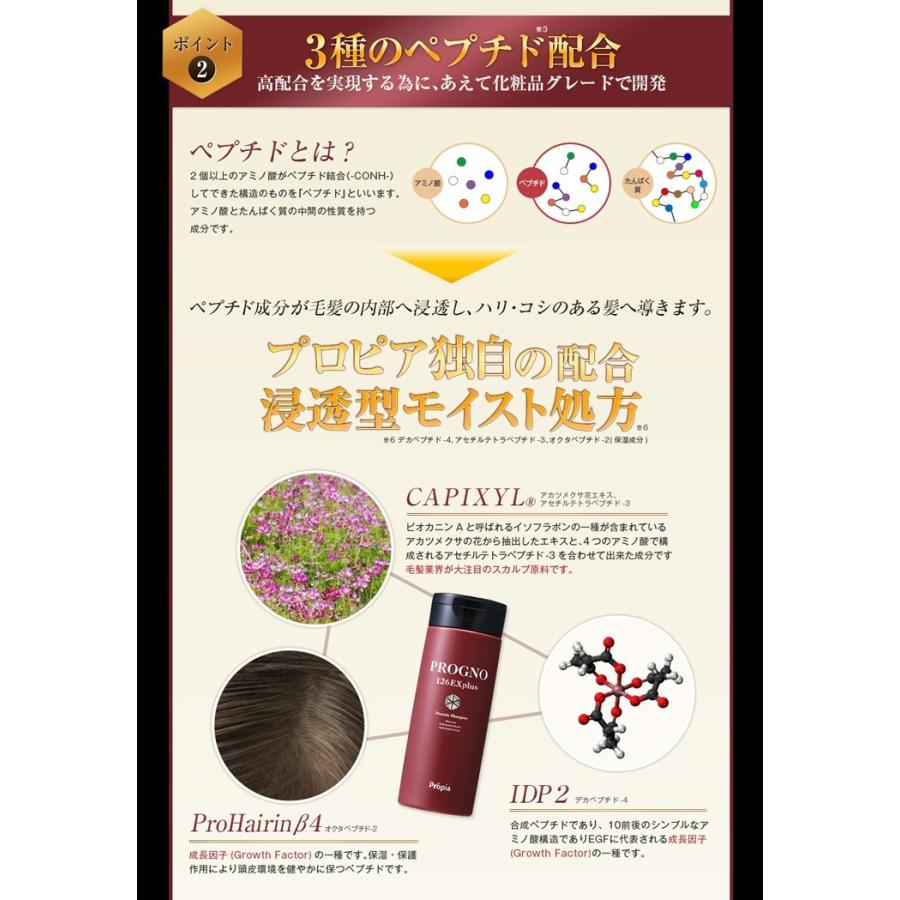 プロピア プロテイン配合スカルプシャンプー プログノ126explusシャンプー0ml 3本セットの販売ページです 抜け毛 薄毛のお悩みはプロピアにご相談ください Care031 シャンプー スカルプシャンプー メンズ プロピア プログノ 126ex Plus シャンプー
