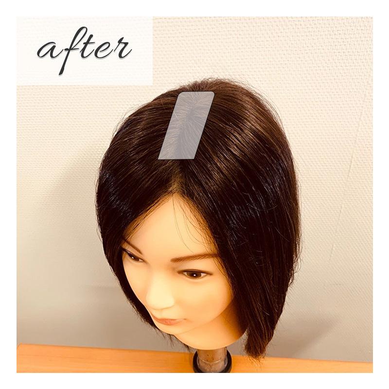部分ウィッグ 頭頂部 自然 トップピース 人毛 女性 ミディアム ロング