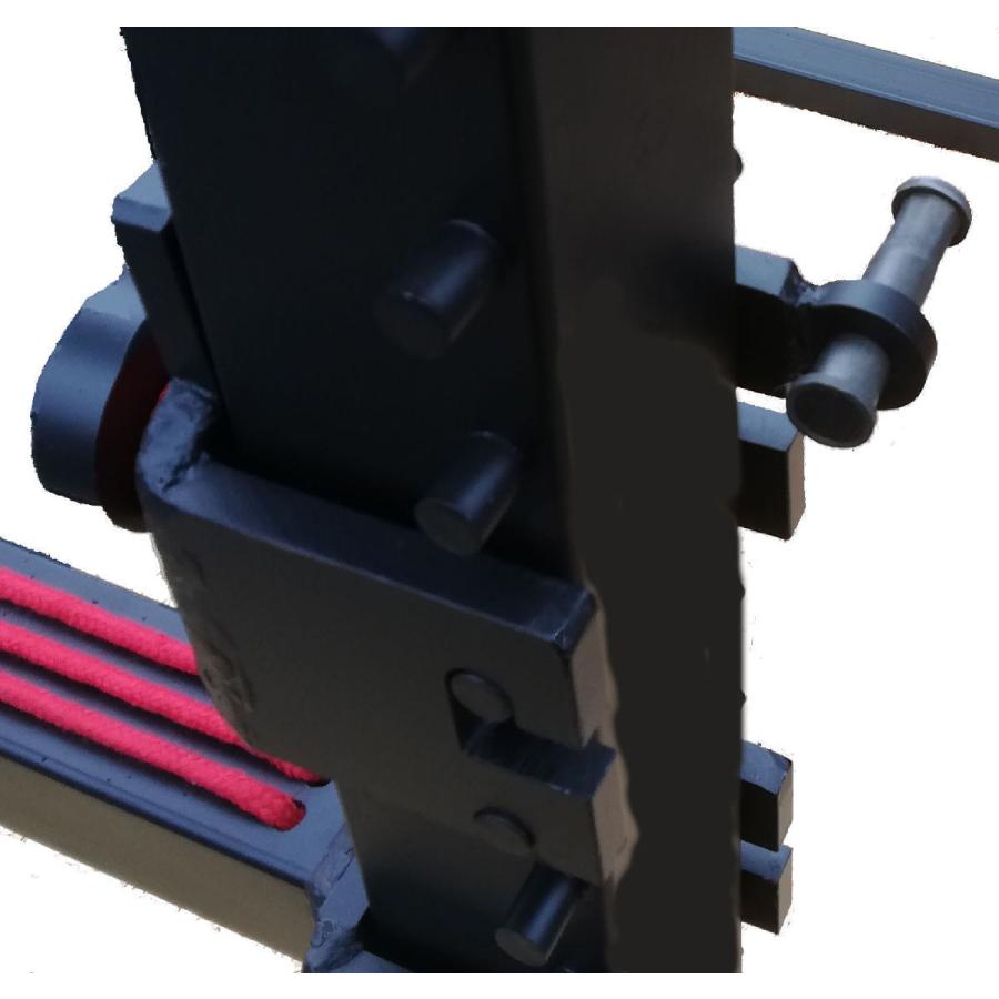 [即日発送] パワーラック　ハーフラックドーベルマン50mm仕様 一瞬で高低調整できるホルダー 独自の斜めに構えるバーホルダー　粉体塗装品 [プロプリモウッド] 【BCD1788930924】(64400円)