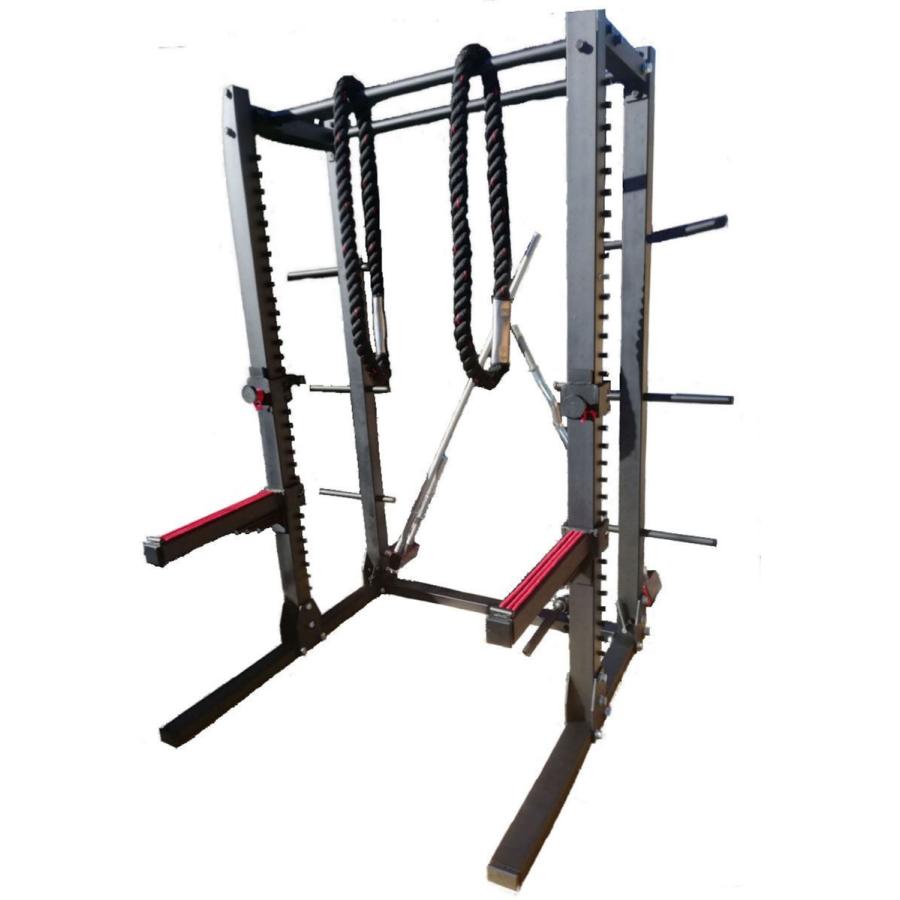 パワーラック　ハーフラックドーベルマン28mm仕様 一瞬で高低調整できるホルダー 独自の斜めに構えるバーホルダー　粉体塗装品 [プロプリモウッド] | 